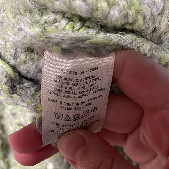 Anthropologie crochet sweater Hand Knit by Dollie Sugar Moss size small grandma - Picture 7 of 8